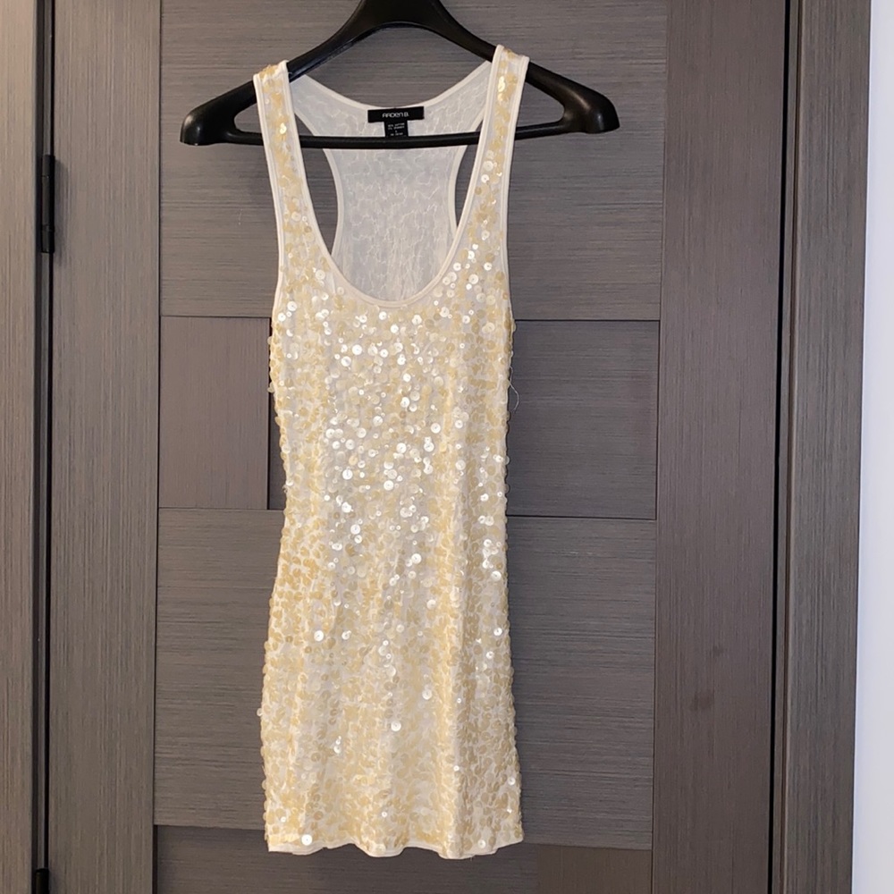 Arden B off white beaded dress